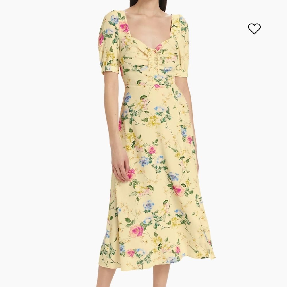 Favorite Daughter Vineyard Dress Sz 16 Yellow Floral